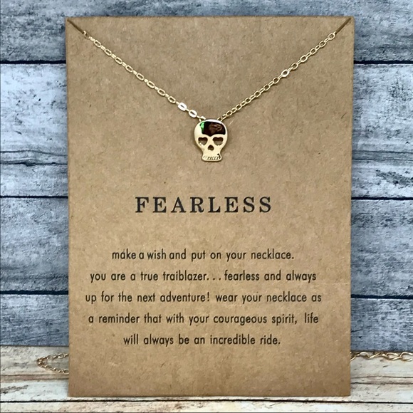 Jewelry - Fearless Skull Make A Wish Necklace